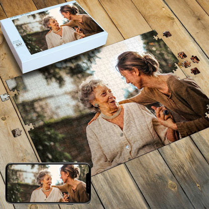 Custom Photo Jigsaw Puzzle Best Personalized Gift 35-1000 pieces - faceonboxer
