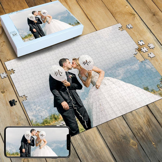 Custom Photo Jigsaw Puzzle Best Personalized Gift 35-1000 pieces - faceonboxer