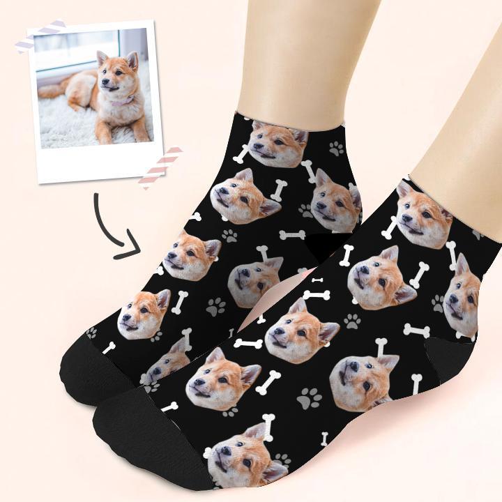 Custom Quarter Socks Dog