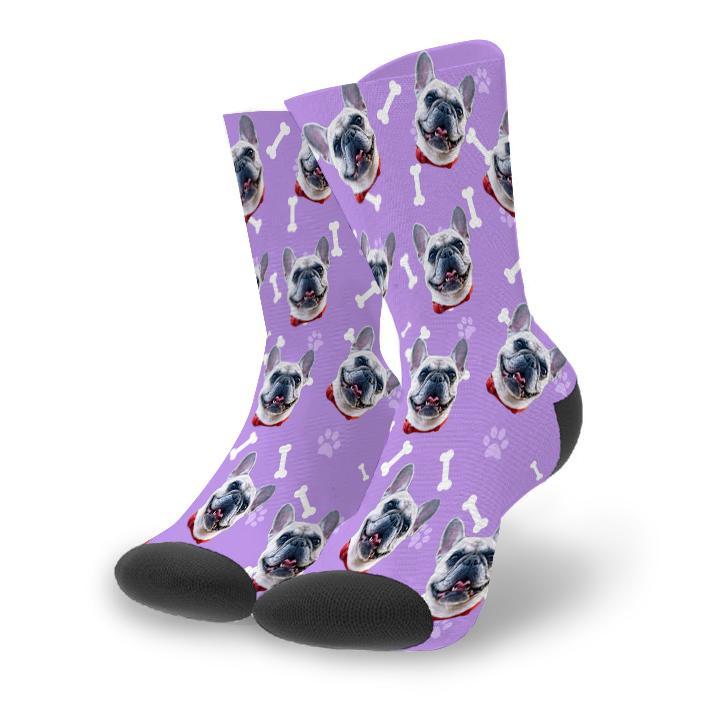 Photo Socks Custom Dog Face Socks