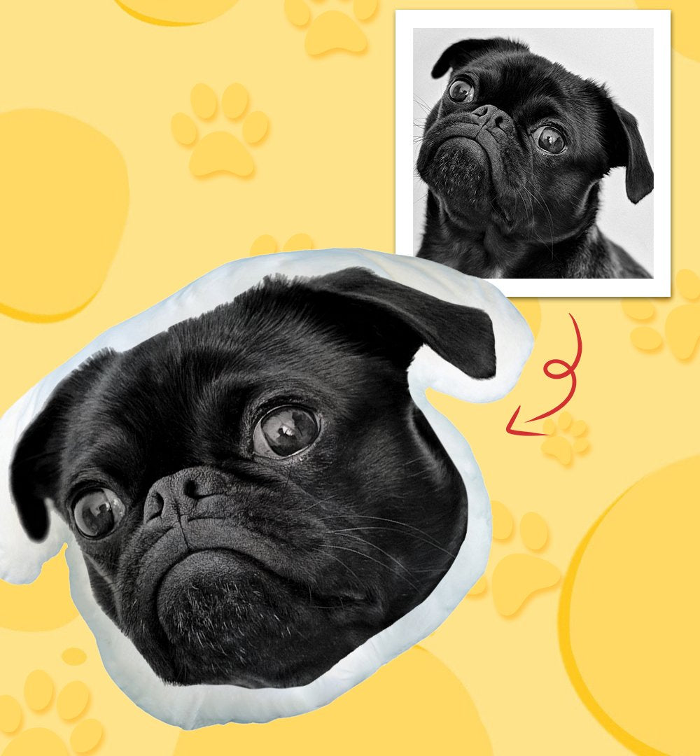 Custom Pet Photo Pillow Custom Pet Face Pillow Best Personalized Gift - New - faceonboxer