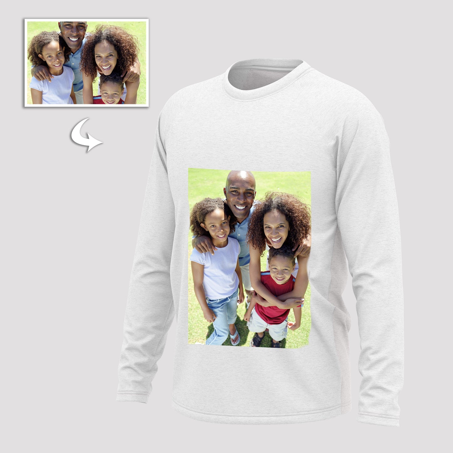 Custom Photo Men's Long Sleeve T-Shirt Cotton T-shirt