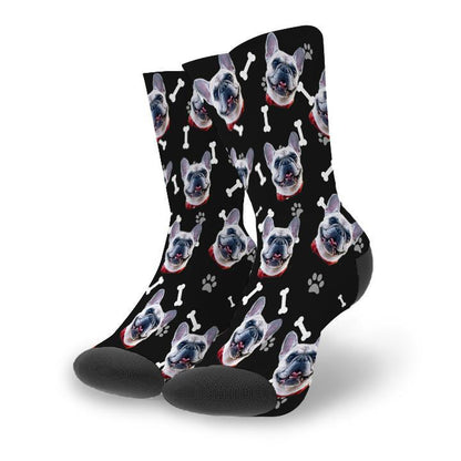 Photo Socks Custom Dog Face Socks