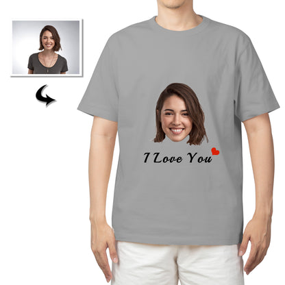 Custom Photo Face T-shirt with Text