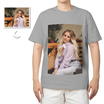 Custom Photo Men's Cotton T-shirt Short Sleeve T-shirt With Pictures