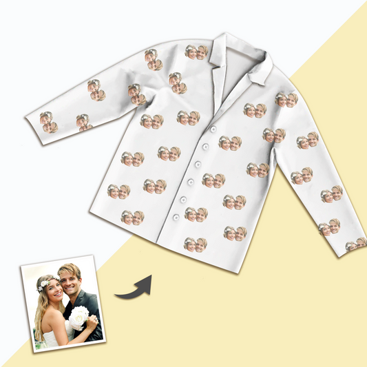 Custom Photo Pajamas Various Colors Available For Long-Sleeve-Pajamas