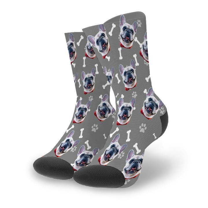 Photo Socks Custom Dog Face Socks