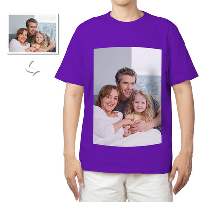 Custom Photo Men's Cotton T-shirt Short Sleeve T-shirt With Pictures