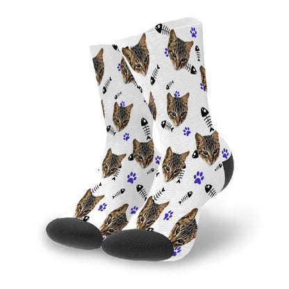 Custom Cat Socks with 3D Preview