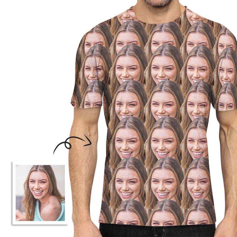 Custom Photo Face Mash T-shirt