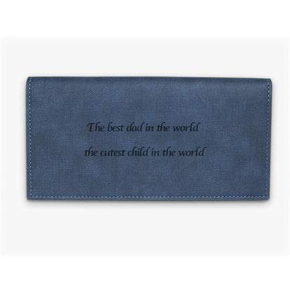 Memorable Gift for Custom Photo Wallet | Bifold Long Style Wallet-Blue - faceonboxer
