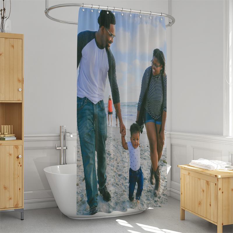 Photo Custom Shower Curtain Unique Gift for Family