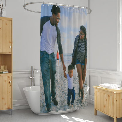Photo Custom Shower Curtain Unique Gift for Family