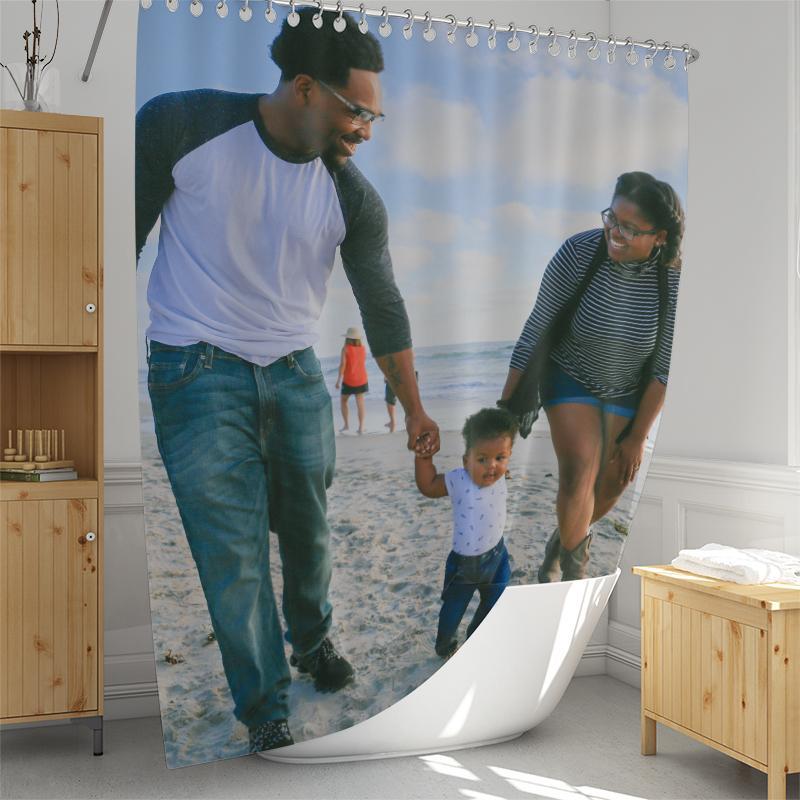 Photo Custom Shower Curtain Unique Gift for Family