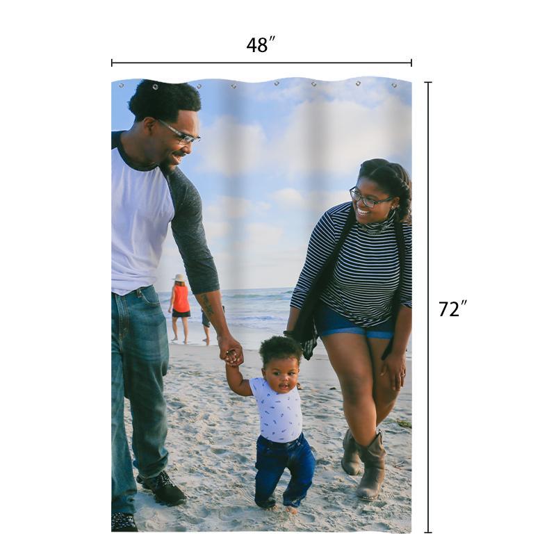 Photo Custom Shower Curtain Unique Gift for Family