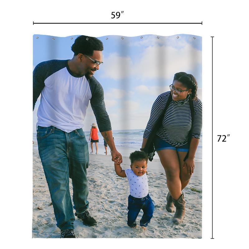Photo Custom Shower Curtain Unique Gift for Family