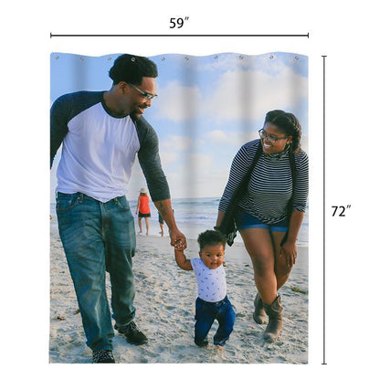 Photo Custom Shower Curtain Unique Gift for Family