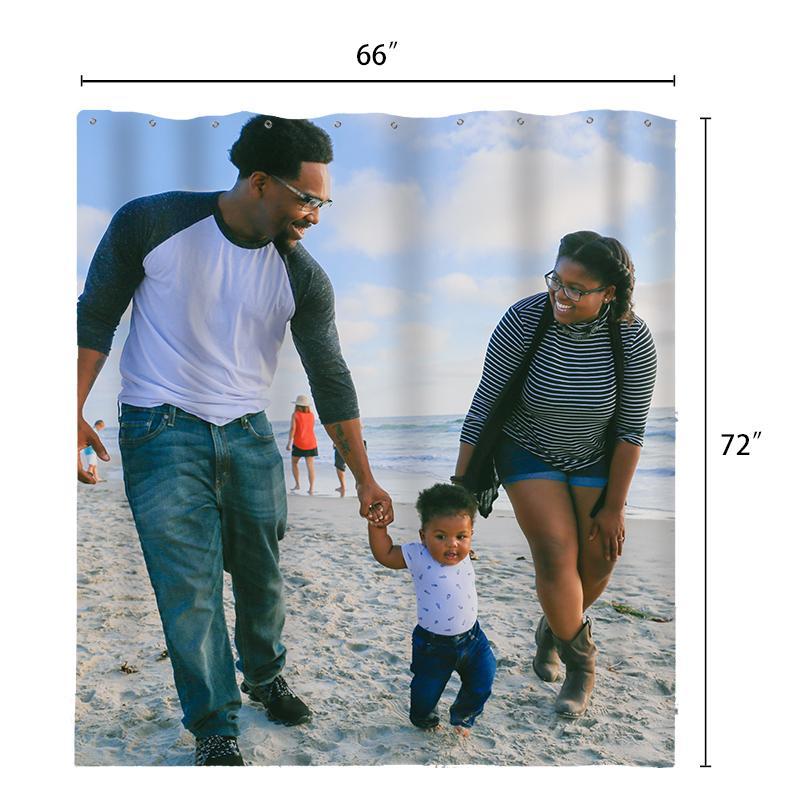 Photo Custom Shower Curtain Unique Gift for Family