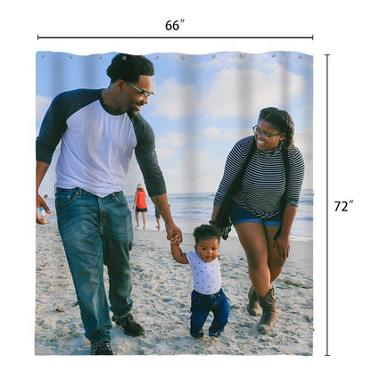 Photo Custom Shower Curtain Unique Gift for Family