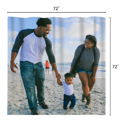 Photo Custom Shower Curtain Unique Gift for Family