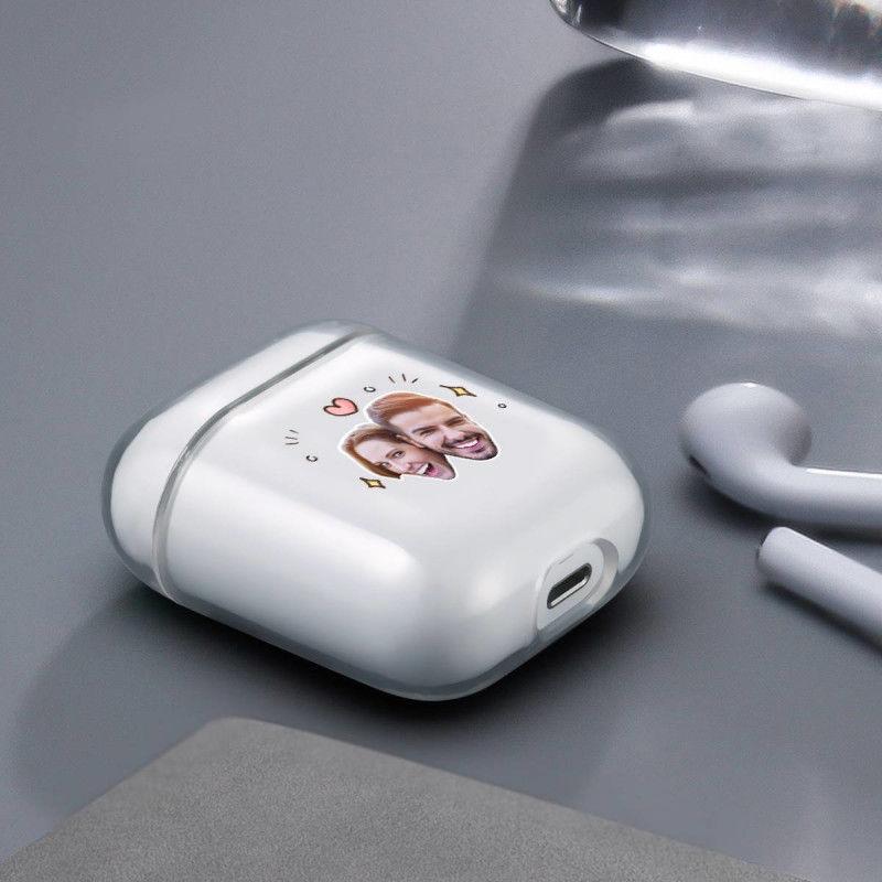 Custom Photo AirPods Case Couple's Keepsake Gift Earphone Case Transparent