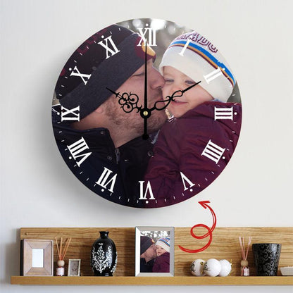 A Meaningful Gift Custom Photo Custom Wall Clock Keepsake Gift - faceonboxer