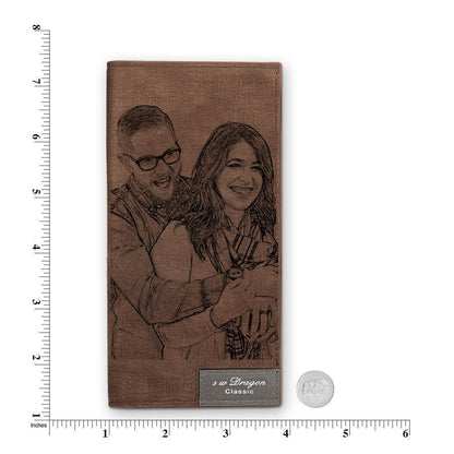 Custom Photo Wallet | Bifold Long Style Wallet-Coffee - faceonboxer