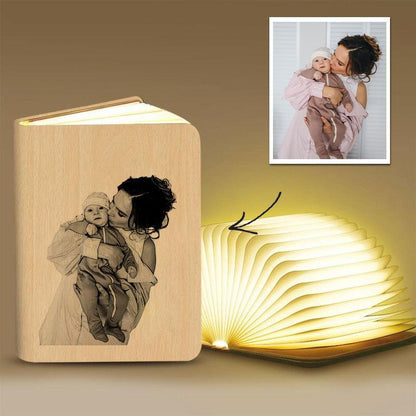 Custom Photo Book Lamp Open 360 Degrees For Desk, Reading, Floor Night Light - Sketch