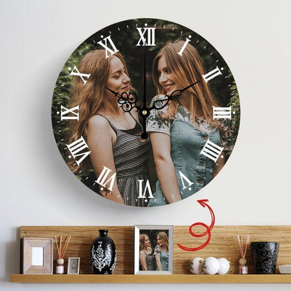 Special Offer Custom Photo Slim Wall Clock Roman Number 10 inch