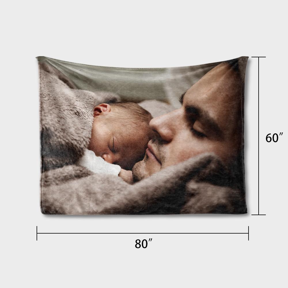 Custom Family Photo Tapestry Short Plush Wall Decor Hanging Painting - faceonboxer