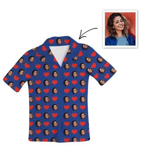 Custom Photo Pajamas Short Sleeved Pajamas , Home Wear , Unisex-Top Only