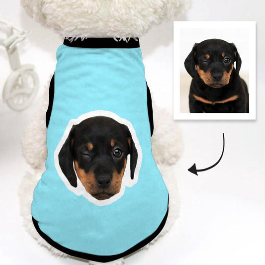 Personalized Photo Pet Tank Top Custom Pet Clothes Tank Shirts Vest  For Pet
