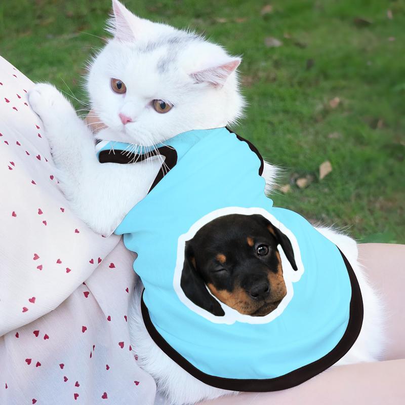 Personalized Photo Pet Tank Top Custom Pet Clothes Tank Shirts Vest  For Pet