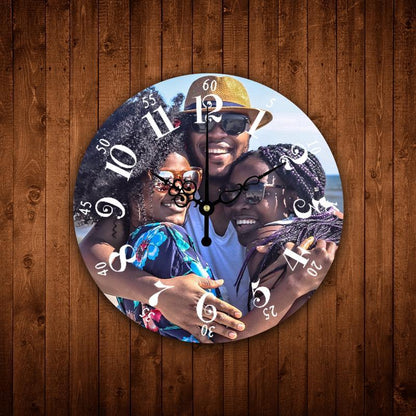 Meaningful Custom Photo Wall Clock Keepsake Gift Artistic Numbers