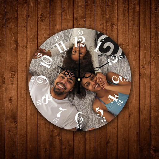 Meaningful Custom Photo Wall Clock Keepsake Gift Artistic Numbers
