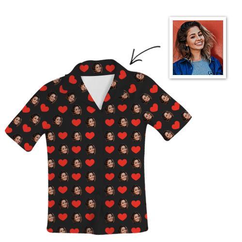 Custom Photo Pajamas Short Sleeved Pajamas , Home Wear , Unisex-Top Only