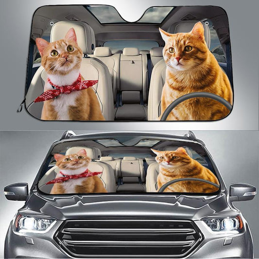 3D Cat Auto Sun Shades-Use For Car/Truck/Van