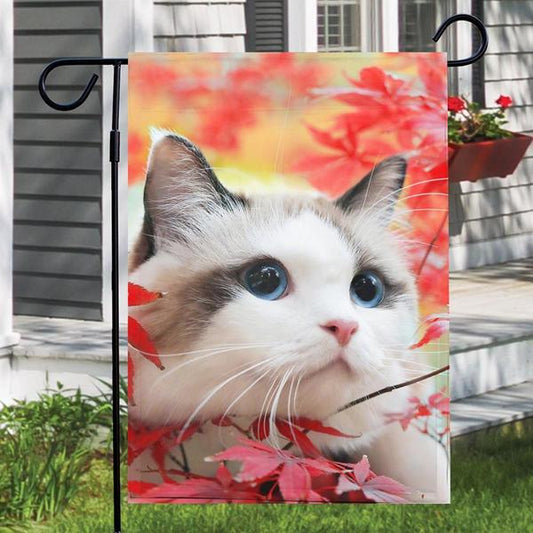 Custom Photo Personalized Outdoor Garden Flag Double Sided Printing Cute Pet