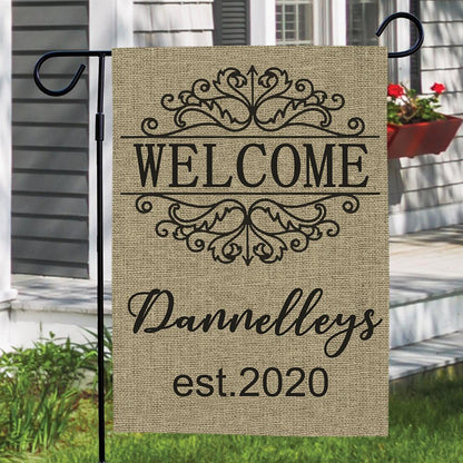 Custom Photo Personalized Outdoor Garden Flag Double Sided Printing Welcome