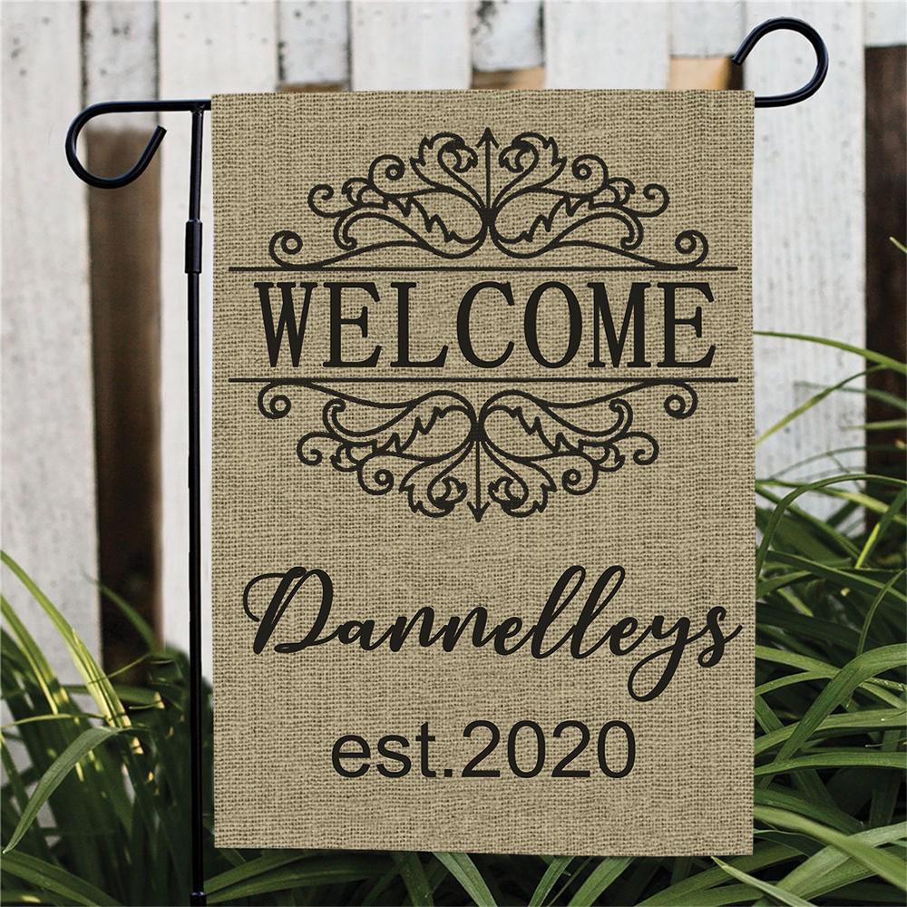 Custom Photo Personalized Outdoor Garden Flag Double Sided Printing Welcome