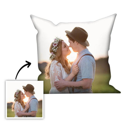 Custom Photo Soft Throw Pillow for Couple