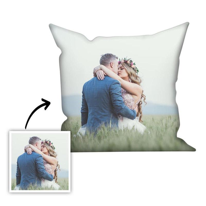 Custom Photo Soft Throw Pillow for Couple