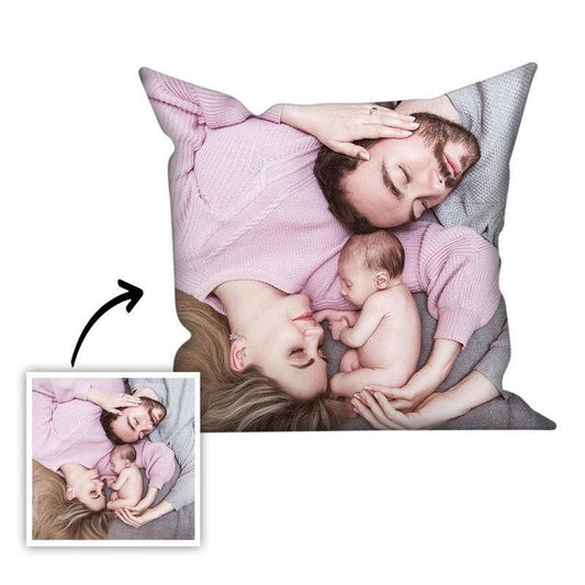 Custom Photo Soft Throw Pillow for Family