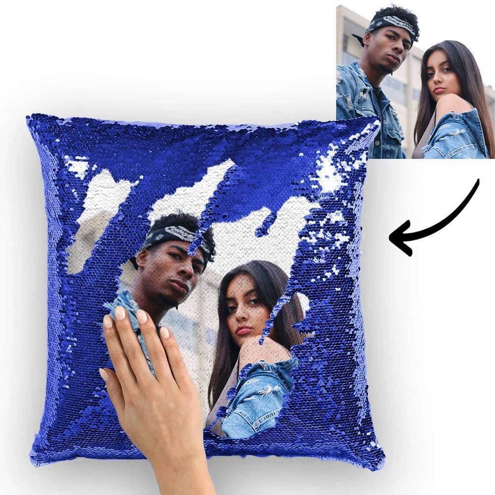 Mother's Day Gifts Photo Magic Sequin Pillow Mermaid Pillow 15.75"*15.75" - faceonboxer