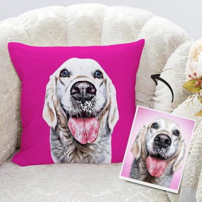 Custom Photo Soft Throw Pillow Cute Pets