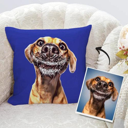 Custom Photo Soft Throw Pillow Cute Pets