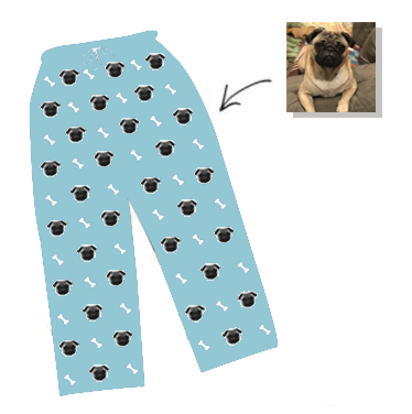 Custom Photo Pajamas Dog Photo Pajamas, Unique Gifts Nightwear, Hamburger Unisex - Pants Only