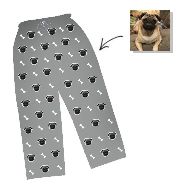Custom Photo Pajamas Dog Photo Pajamas, Unique Gifts Nightwear, Hamburger Unisex - Pants Only