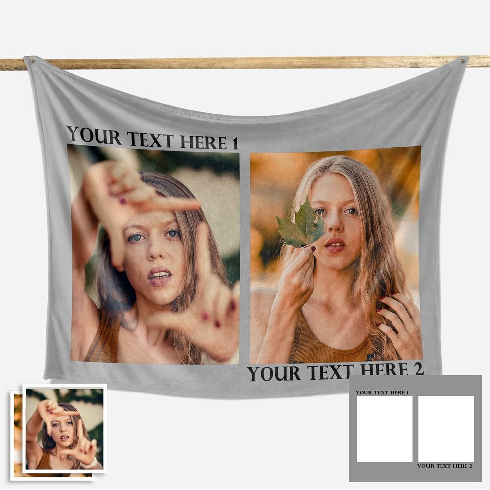 Custom Fleece Photo Blanket For My Girl 1-4 Photos - New - faceonboxer