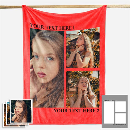 Custom Fleece Photo Blanket For My Girl 1-4 Photos - New - faceonboxer